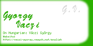 gyorgy vaczi business card